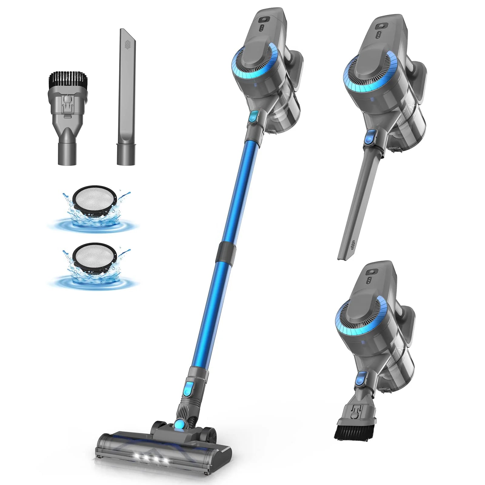 INSE N300 Cordless Vacuum Cleaners 20kPa Powerful Suction Stick Hand Vacuum Multi- Surface Cleaning for Home Pet Hair Hard Floor