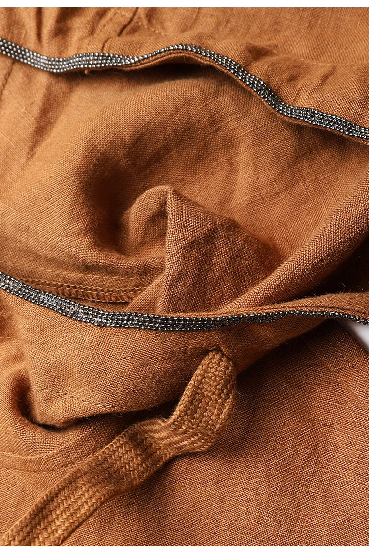 K1162L In Stock Polo Collar 100% Linen sport Designer Hoodies Women Hoodies For Women Womens Hoodies Sweatshirts Clothes