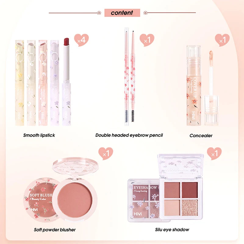 Makeup Kit For Women Full Kit ,Long-Wearing Makeup Product Set, 8Pcs Lipstick