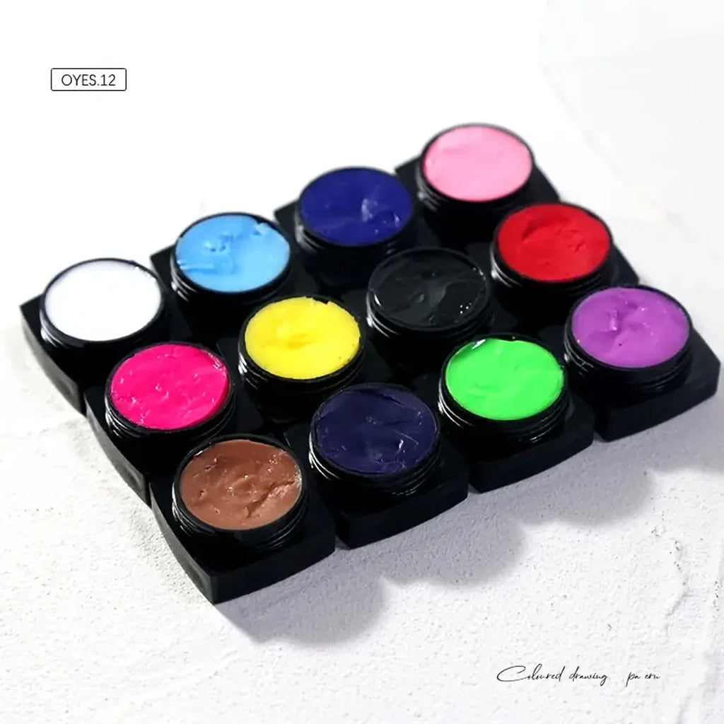 Nail Art Accessories Carving Gel Supplies 3D 4D Model Carved MudPlasticine UV Gel DIY Nails Painting Removable 3D Embossment Gel