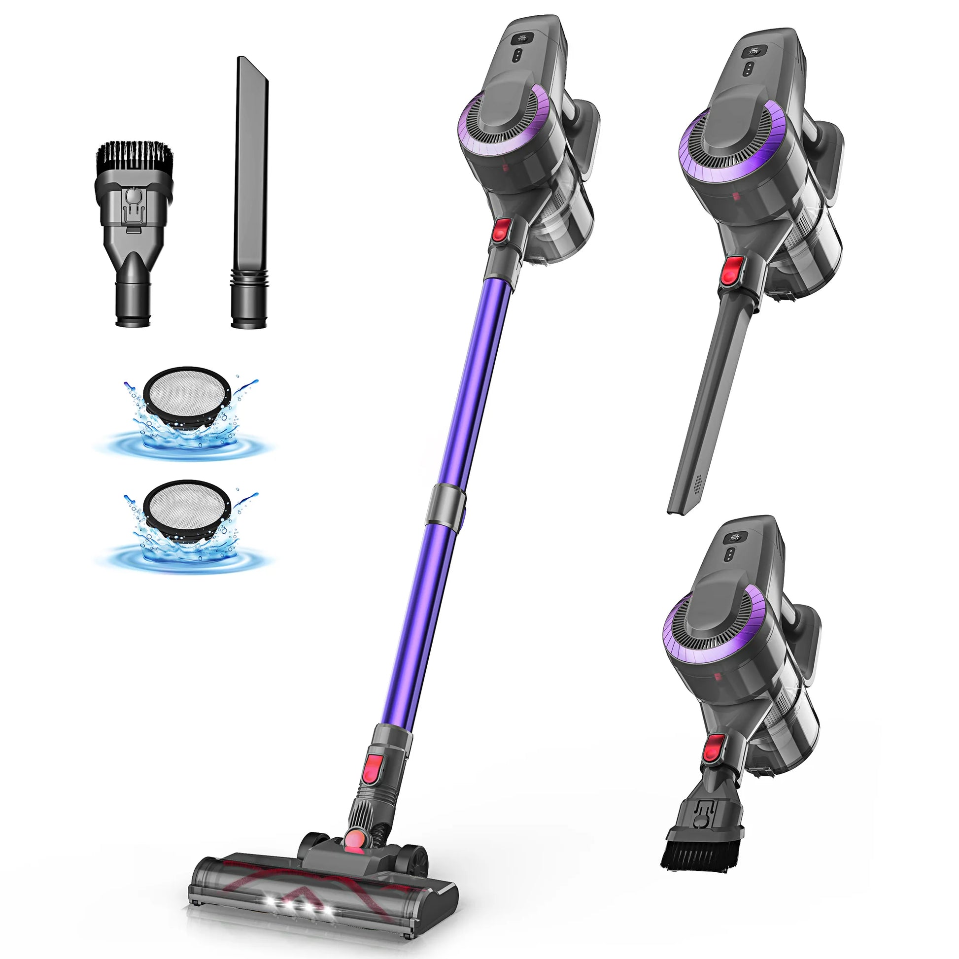 INSE N300 Cordless Vacuum Cleaners 20kPa Powerful Suction Stick Hand Vacuum Multi- Surface Cleaning for Home Pet Hair Hard Floor