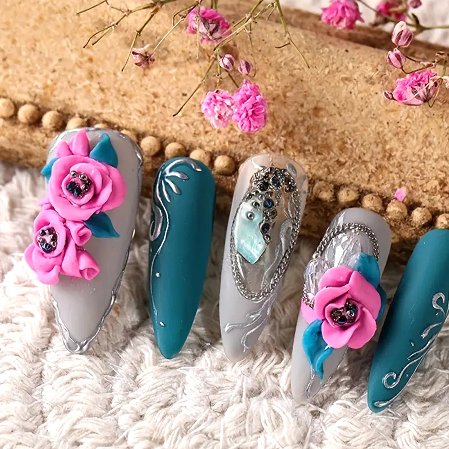 Nail Art Accessories Carving Gel Supplies 3D 4D Model Carved MudPlasticine UV Gel DIY Nails Painting Removable 3D Embossment Gel