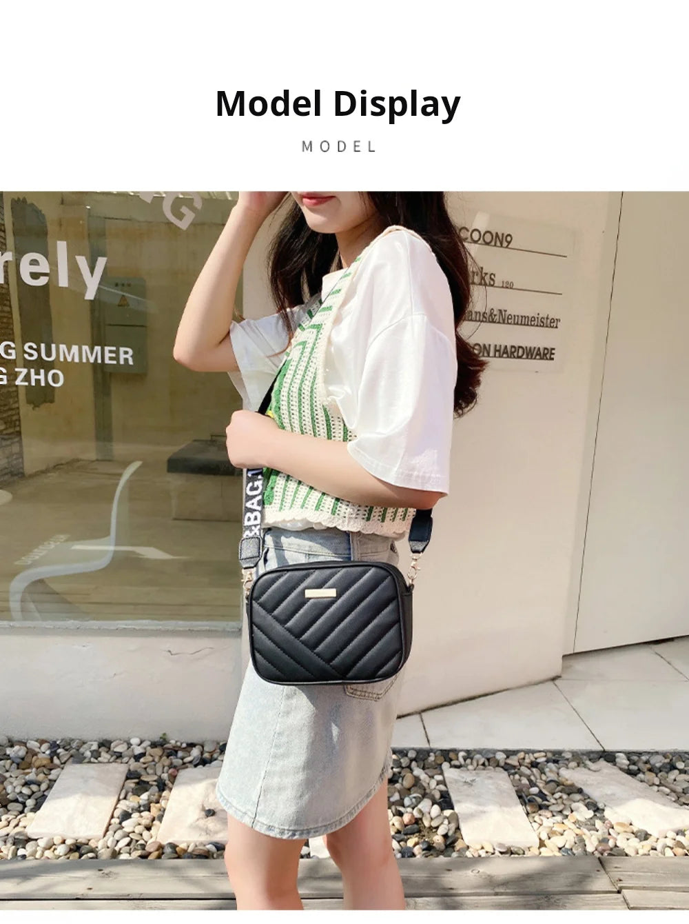 High Quality PU Shoulder Bags for Woman's Handbag Simple Crossbody Casual Messenger Bag Female Cool Shoulder Bags Phone Bag