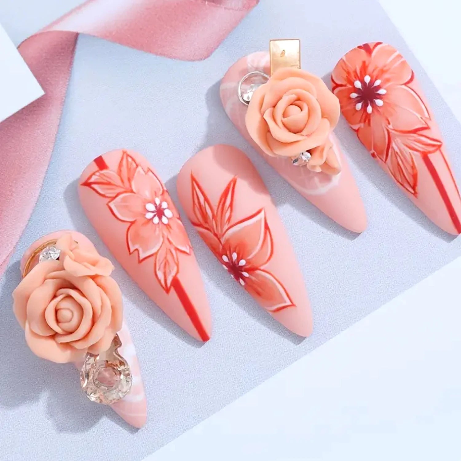 Nail Art Accessories Carving Gel Supplies 3D 4D Model Carved MudPlasticine UV Gel DIY Nails Painting Removable 3D Embossment Gel